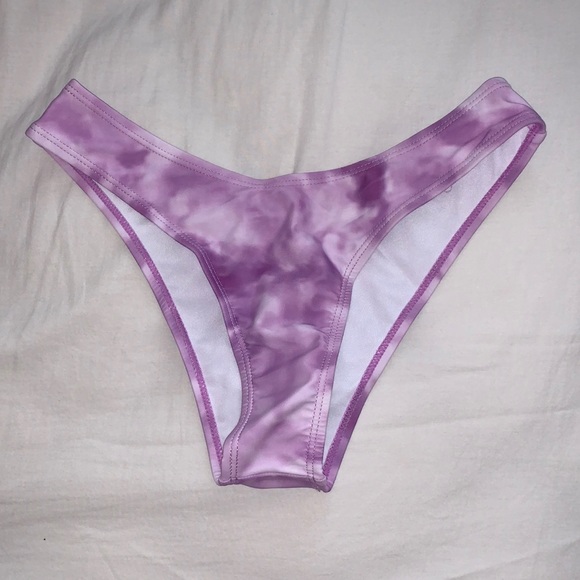 Purple Tie Dye Swim Bottoms - Picture 1 of 3